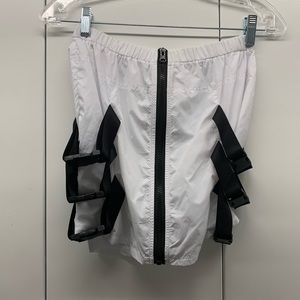 White skirt with Strappy buckles
